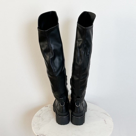 NEW Sam Edelman Lerue Lug Sole Faux Leather High Shaft Boot Size 6 - Picture 10 of 13